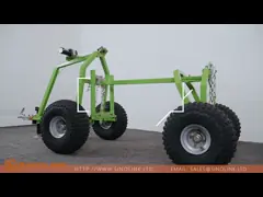 Hauler журнала машины лесохозяйства цапфы трейлера велосипеда квадрацикла Atv фермы на открытом воздухе двойной video