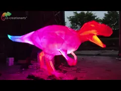 Dinamik iskelet-yaşam projesyonu ile cam lif dinozor modeli