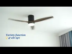 3 естественных деревянных низкопрофильных лезвия 52 дюйма потолочного вентилятора с светом приведенным video