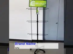 Multi Angle Hooks 3 Tire Pans Metal Floor Display Stands video