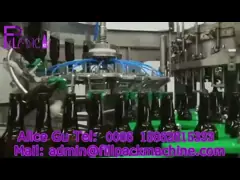 3 в 1 производственной линии пива стеклянной бутылки моя заполняя покрывая с крышкой кроны video