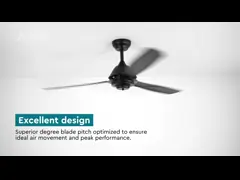 Патио потолочный вентилятор лезвия металла 52 дюймов промышленный с дистанционным управлением video