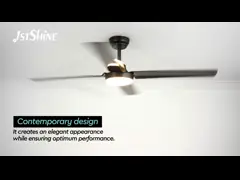 Черное дистанционное СИД потолочные вентиляторы мотора 52 дюймов тихие для живущей/столовой спальни video