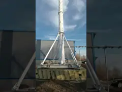 Быстрое гальванизированное погружение Монополе башни развертывания красное и белое горячее video