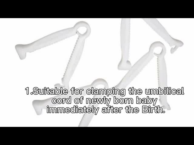 Клипер зажима пуповины разных цветов устранимый для новорожденного видео