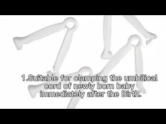 Клипер зажима пуповины разных цветов устранимый для новорожденного video