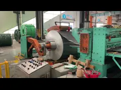 stainless steel coil is cut through this machine into sheets or desired size small coils