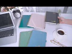 Светло-зеленый цвет планировщика 2023 спирали в твердом переплете изготовленный на заказ академический video