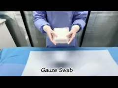 Белизна см размера 10*10 тампона марли стерильной пусковой площадки хлопка медицинская чистая video