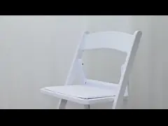Смола стульев сада портативной Stackable складчатости пластиковая белая для свадебного банкета событий video