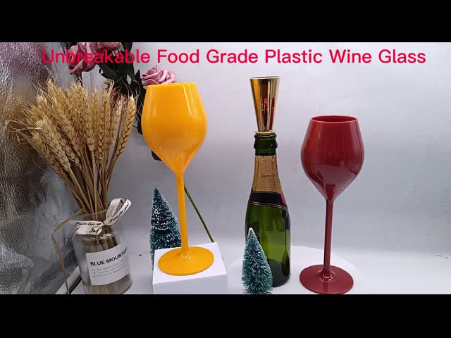Yellow Pink Veuve Clicquot Plastic Champagne Glass Unbreakable 130ml 4oz