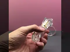 Стеклянные портативные ПК бутылки 25ML брызг духов плоские круглые Refillable 1000 video