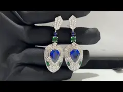 custom jewelry solid 18 karat gold jewelry luxury gems jewelry earrings