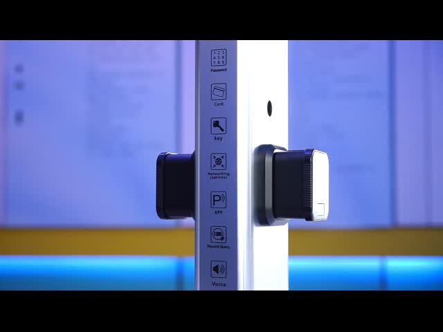 Senha Fechadura sem fio com impressão digital com acabamento em café Fechadura eletrônica da porta frontal