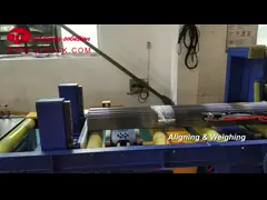 Horizontal steel tube wrapping line