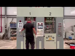 Машина ПВК ТПР ТПУ ТР единственная отливая в форму, вертикальная пластиковая машина впрыски отливая в форму video