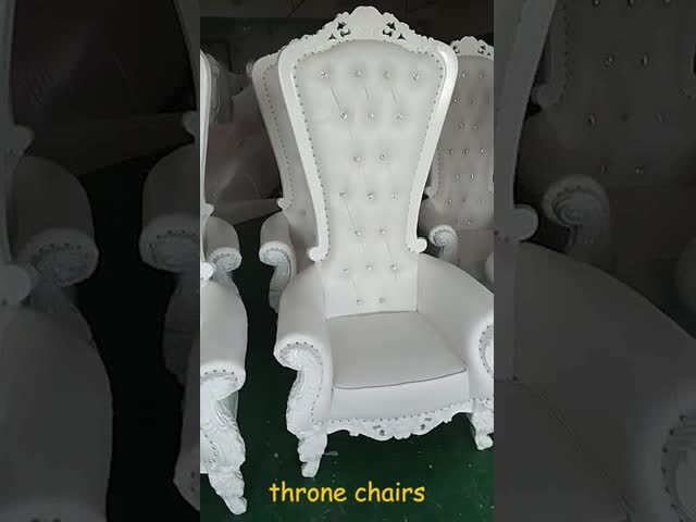 Королевский высокий задний стул софы жениха и невеста короля Трона Стула Свадьбы Проката видео