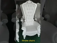 Королевский высокий задний стул софы жениха и невеста короля Трона Стула Свадьбы Проката video