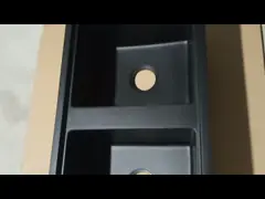 Кварца нержавеющей стали 2 отверстий кухонная раковина 3-1/2 прямоугольного каменная» video