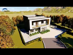 Water Proof Steel Prefab Homes Prefab Light Steel Frame House For Living