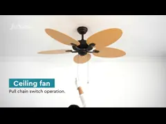 Low Noise 5 Blades Decorative Ceiling Fan Large Airflow Energy Saving video