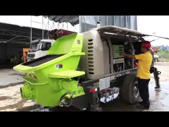 Used ZOOMLION Concrete Pump HBT80.16.174RSU Concrete Trailer Static Pump