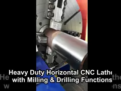 Экстренныйый выпуск конструировал горизонтальную машину токарного станка CNC филируя сверля поворачивая video