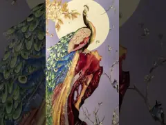 Декорация стены Температурное кислотное гравированное стекло УФ-печать Зеркальное искусство video