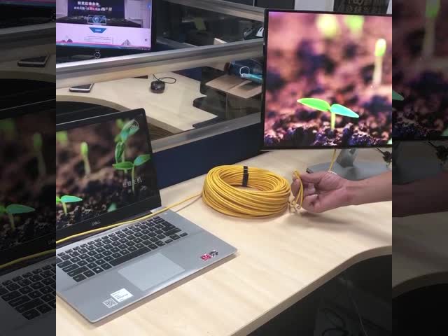 70 medidores de revestimento amarelo ótico de cabo 48Gbps HDMI 2,1 AOC TPU da fibra de 8K HDMI