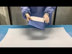 Медицинское устранимое хирургическое задрапировывает стерильную хирургическую сторону задрапировывает сертификат CE video