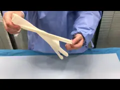 Milky белые устранимые перчатки 100pcs/Box 0.07mm латекса video