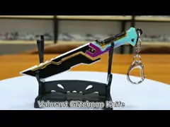 Игровой модели сплава цинка Keychains металла Cosplay ножа Valorant Glitchpop цепь изготовленной на заказ ключевая video