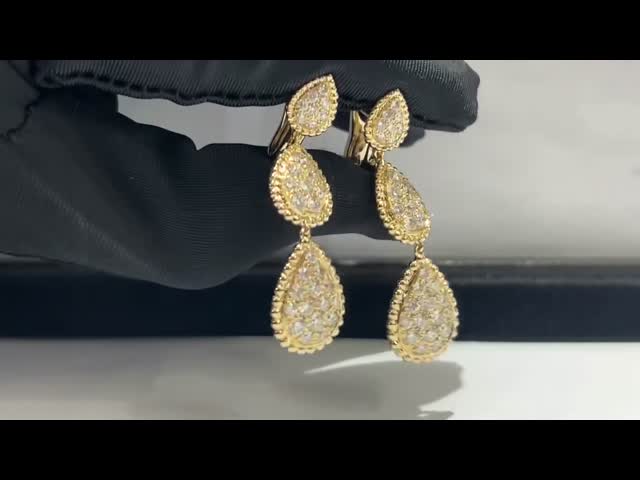 Ювелирных изделий диаманта изготовителя ювелирных изделий Китая ювелирные изделия серег диаманта реальных роскошные желают роскошные ювелирные изделия бренда видео