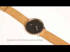 Месяца гарантии дозора нержавеющей стали кварца верхнего сегмента Унисекс минималистские 12 video