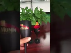 Коктейля стекел партии 150ml кубок вина пластикового Шампань пластиковый подгонял цвет и логотип video