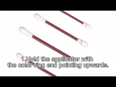 Qtips ODM медицинские устранимые пластиковые остроконечные удваивают возглавленный хлопок алкоголя вытирают тампоном ручки video