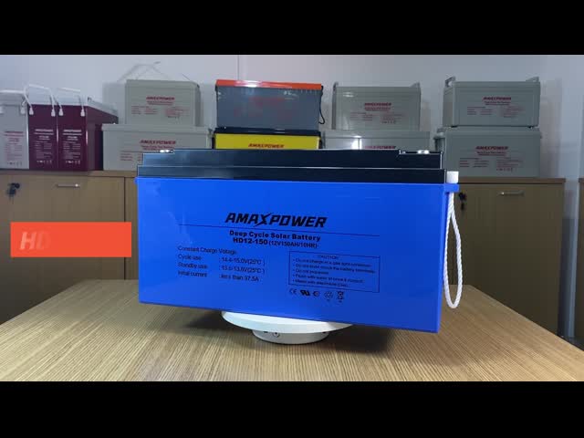 литий 150ah 12 клетки геля батареи 12v цикла клетки геля вольта батарея глубокой морская видео