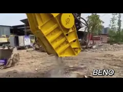 Ультра небольшой тяжелый рок ведра дробилки дробилки челюсти гидравлический задавливая небольшой выход video