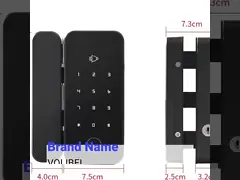 Черный ключ карты NFC Rfid пароля отпечатка пальцев замка сползая стеклянной двери умный video