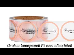 Крен печатания стикера запечатывания флакона духов PP штейновой этикетки косметической этикетки частного слипчивого изготовленный на заказ video