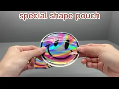 Il sorriso di forma irregolare unico della borsa ha modellato la borsa della chiusura lampo di Mylar per l'erbaccia