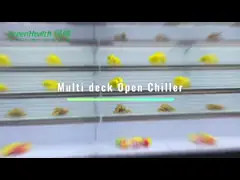 Изготовленный на заказ охладитель авиационного парада гипермаркета Multideck под открытым небом более крутой video