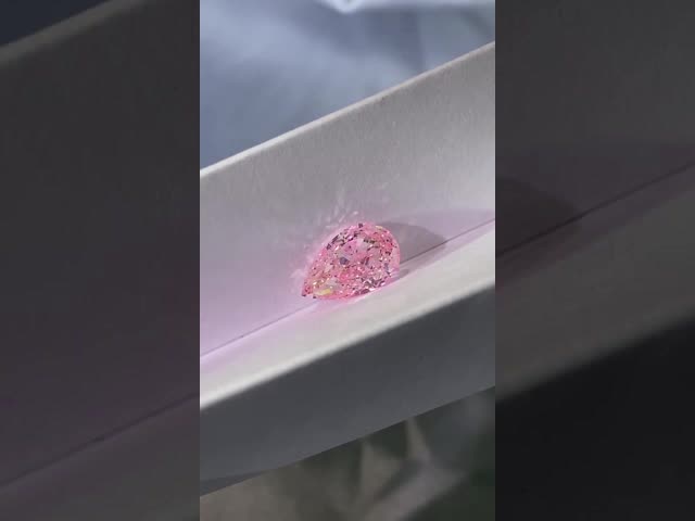Forma sintética sintética da pera do diamante 3.74ct do CVD do grande rosa da fantasia do tamanho