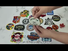 Дизайны вышивки ткани латают изготовленные на заказ вышитые заплаты логотипа video