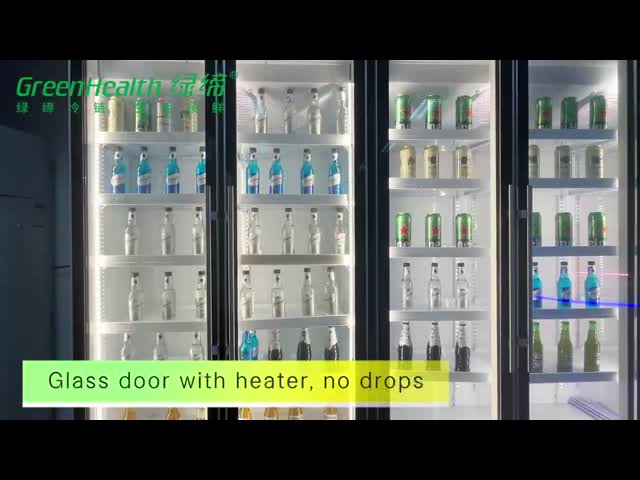 Refrigerador de bebidas Vertical Display Refrigerador de vinhos com iluminação de 3 cores
