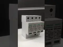 CE Class B+C 12.5KA Lightning Arrester Surge Absorber High Discharge Current video