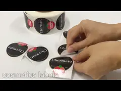 Лоснистый круглый стикер обозначает собственную личность слипчивым изготовленным на заказ печатая логотипом водоустойчивый для кофейной чашки video