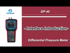 Handheld метр DP-40 перепада давления цифров чистой комнаты video