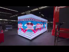 Тележка экрана СИД мобильной тележки рекламы афиши СИД цифров Frameless video