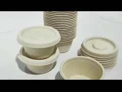 Подгонянная чашка приправы чашки отхода сахарного тростника 1оз 2оз 4оз Эко дружелюбная устранимая бумажная video